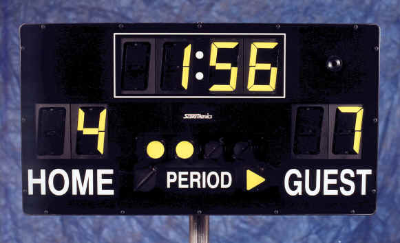 Portable Scoreboard for football, soccer, hockey, lacrosse, water polo