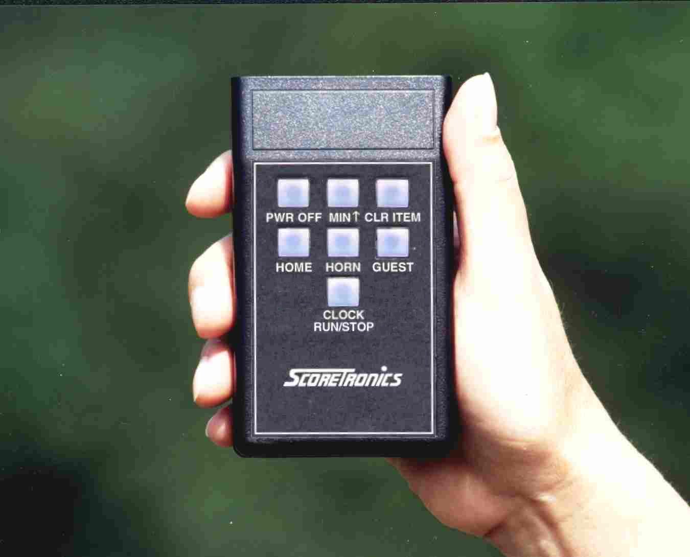 Full function remote control for PBC-4 portable scoreboard.